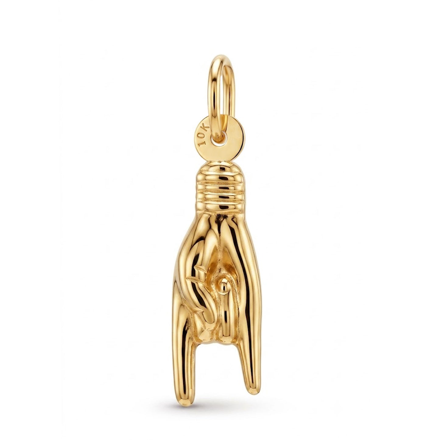 Gold Good Luck Hand Sign Charm