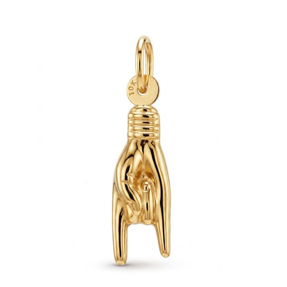 Gold Good Luck Hand Sign Charm