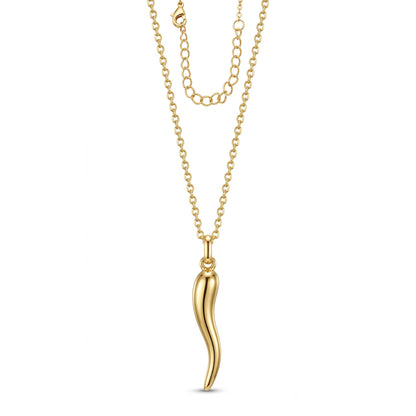 Gold Italian Horn Necklace
