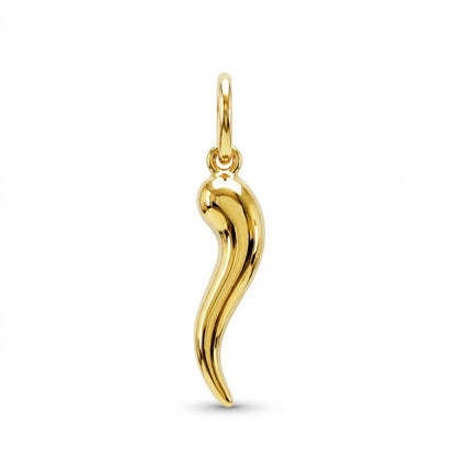 Gold Italian Horn Pendant
