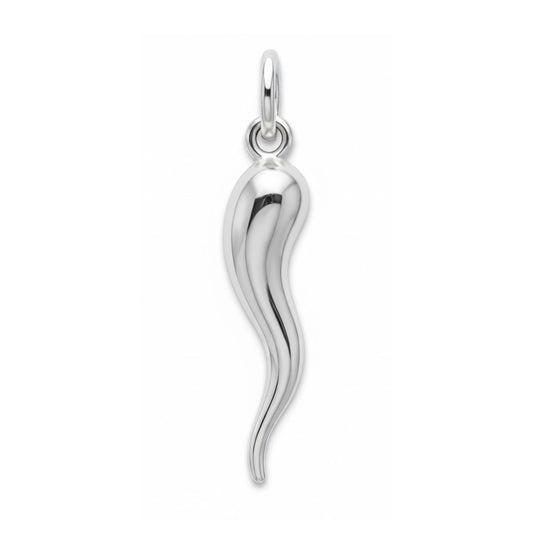 925 sterling silver italian horn pendant charm 