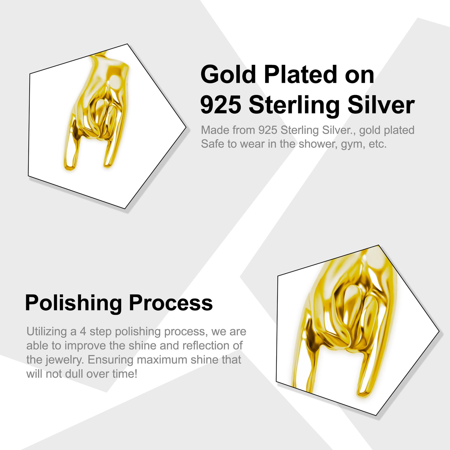 Gold Plated Hand Sign Necklace
